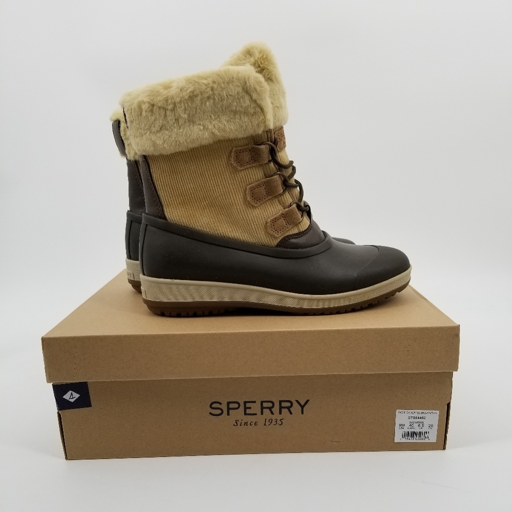 Sperry top sider faux fur boots size 9